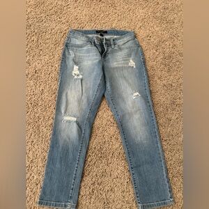 Banana Republic Light Blue Distressed Skinny Jeans 26 PETITE